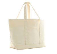 NATURAL COATED CANVAS MAXI TOTE