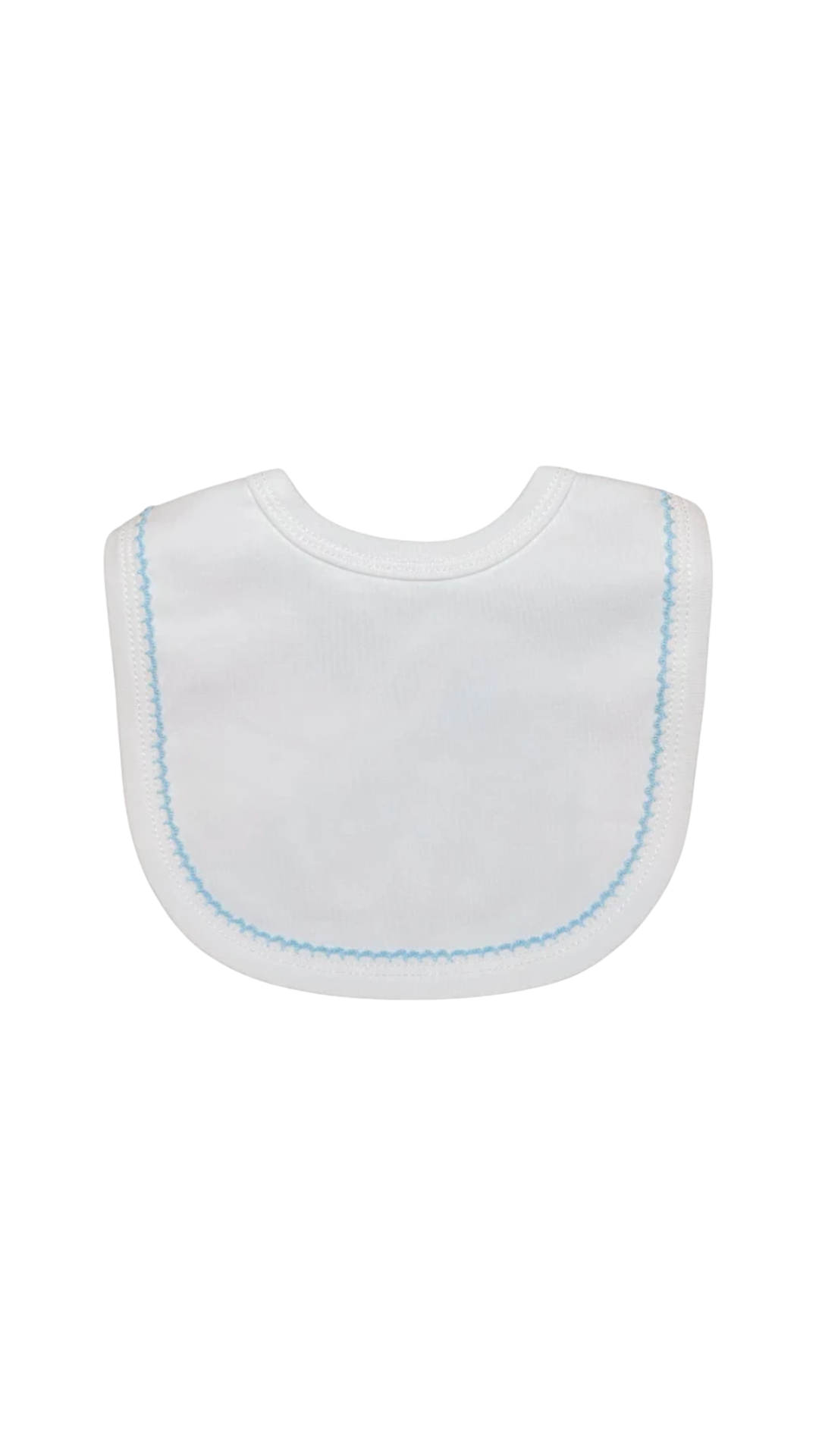 White Picot Trim Bib
