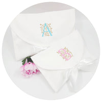 White Cotton Pique Envelope Bag: Medium