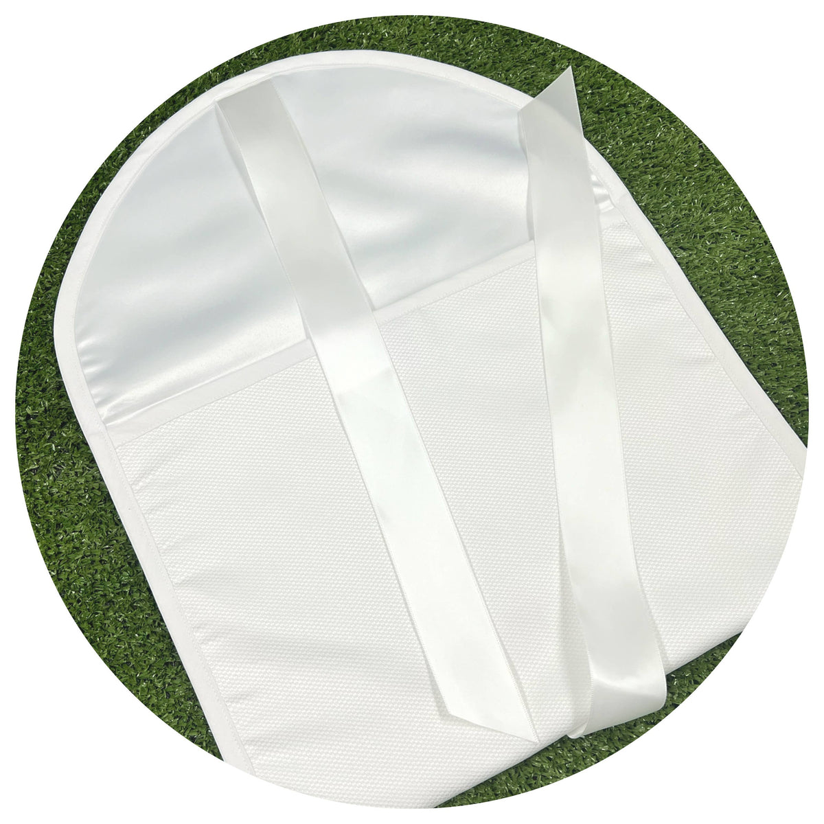 White Cotton Pique Envelope Bag: Medium