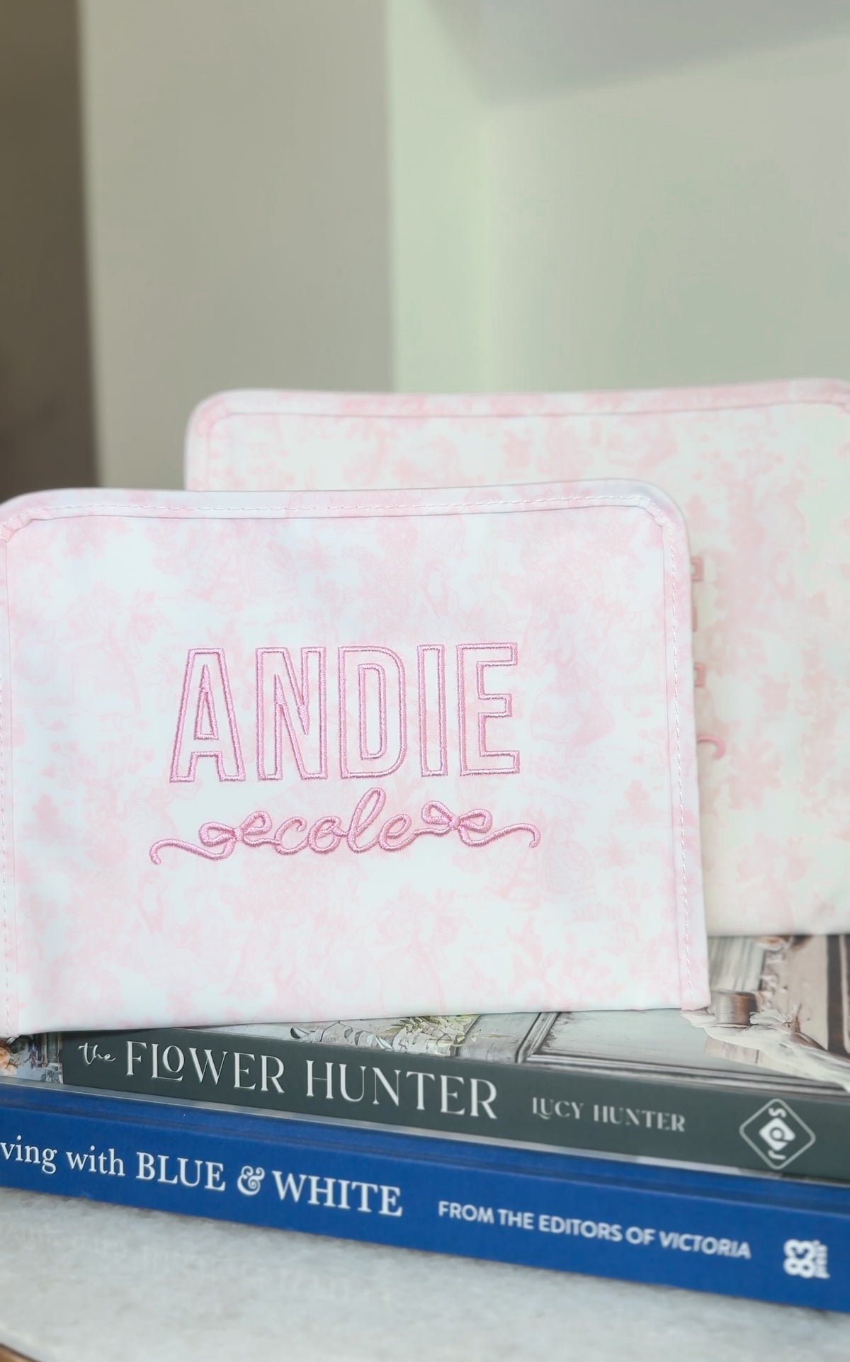 Andie Cole pink bunny toile roadie