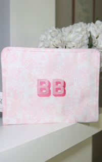 Duo tone pink bunny toile roadie