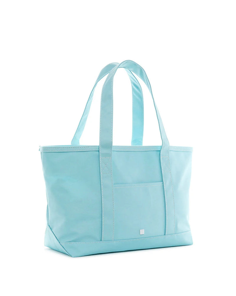 MEDIUM TOTE - COATED CANVAS LAKE BLUE