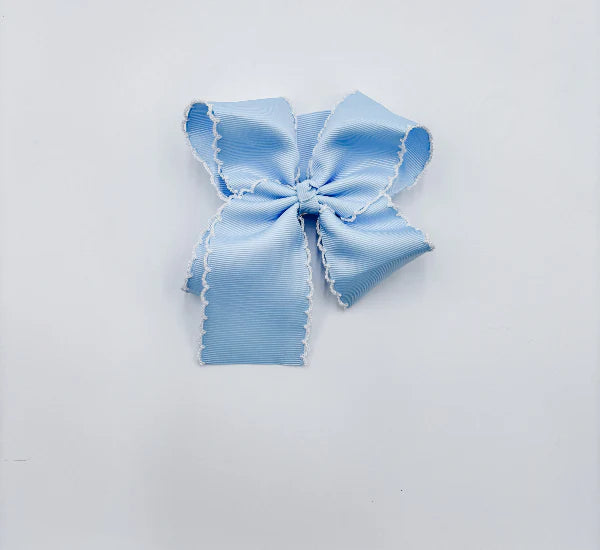 Blue Bow with White Trim