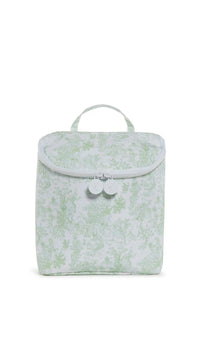TAKE AWAY INSULATED LUNCH BAG - GREEN BUNNY TOILE