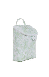 TAKE AWAY INSULATED LUNCH BAG - GREEN BUNNY TOILE