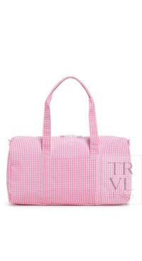 GINGHAM PINK TRVL WEEKENDER