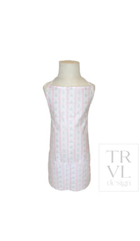 APRON - RIBBON FLORAL PINK