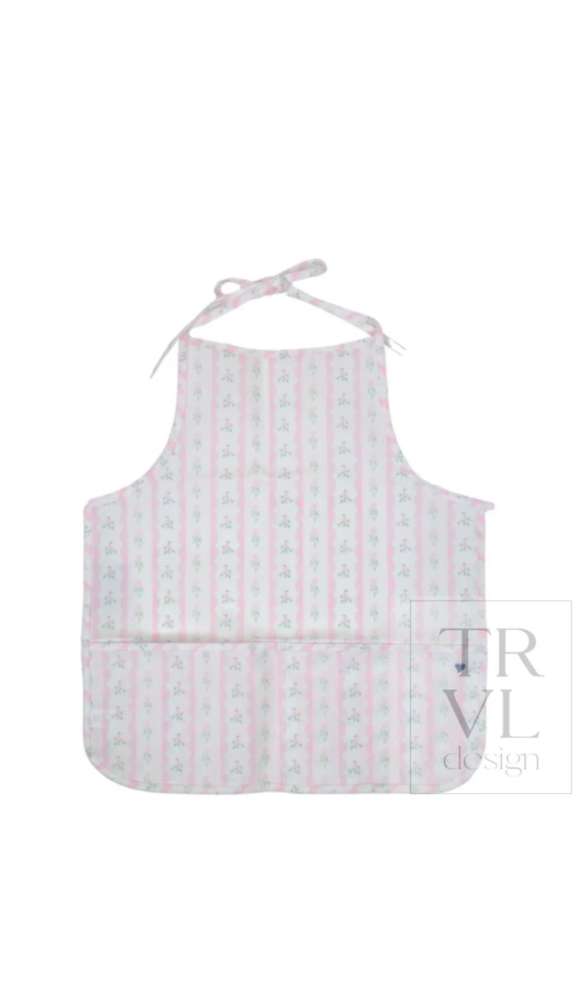 APRON - RIBBON FLORAL PINK