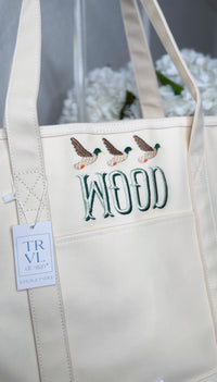 TRVL MAXI TOTE NATURAL COATED CANVAS
