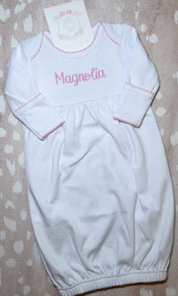 Newborn Picot Trim Gown