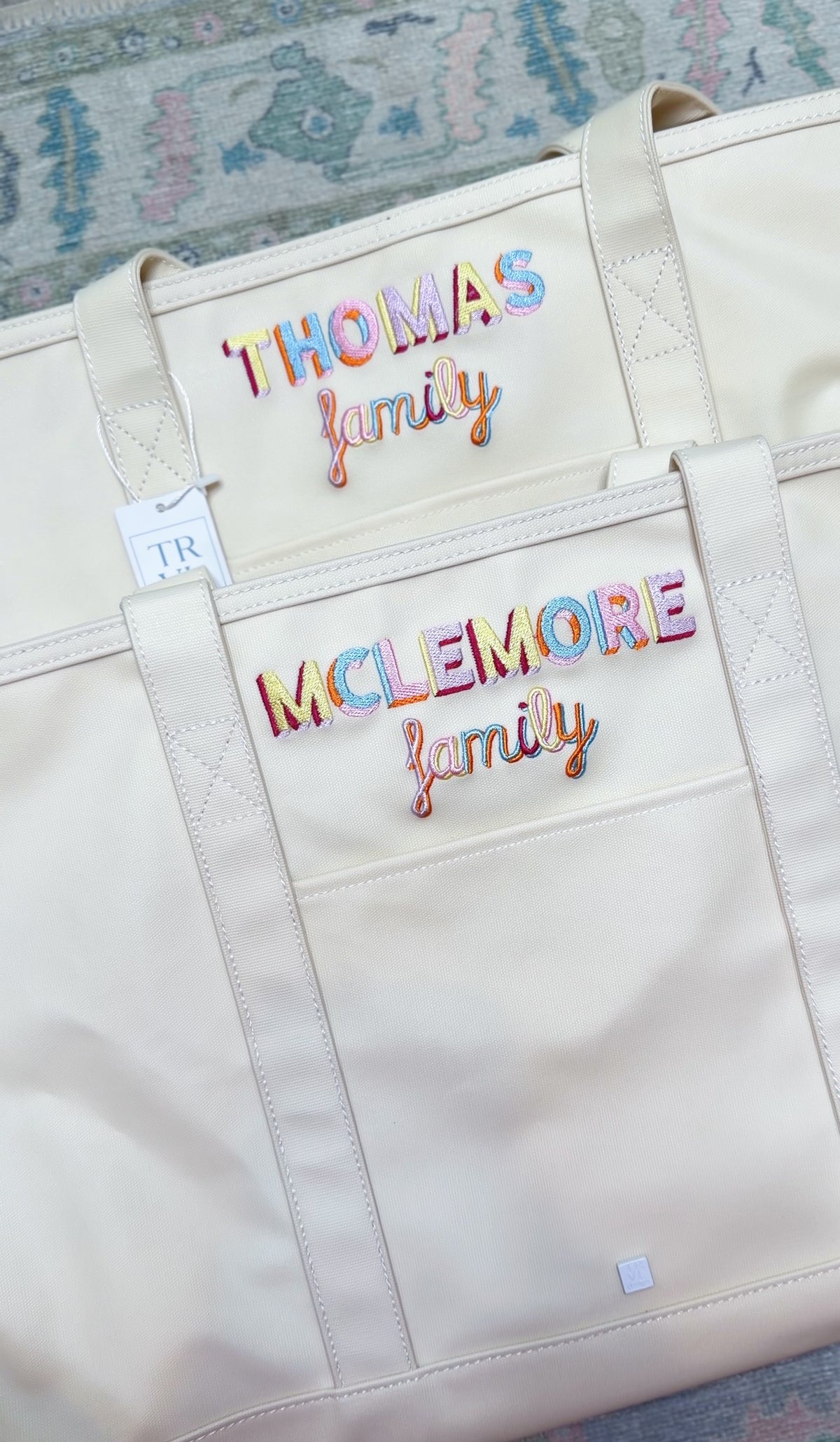 TRVL MAXI TOTE NATURAL COATED CANVAS