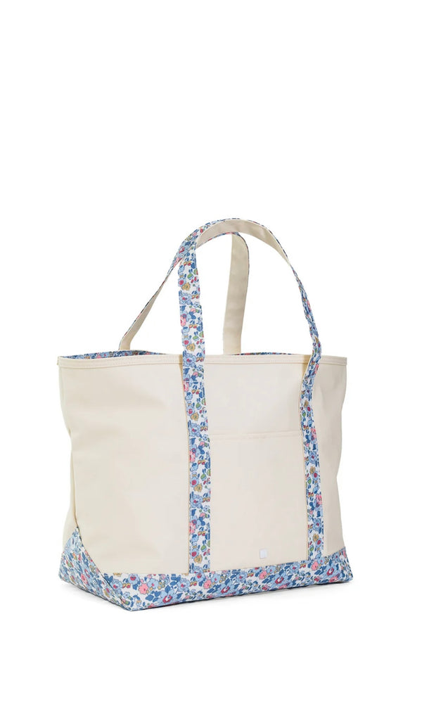 MAXI TOTE - COATED CANVAS LARGE NATURAL WITH BRIDGEHAMPTON TRIM