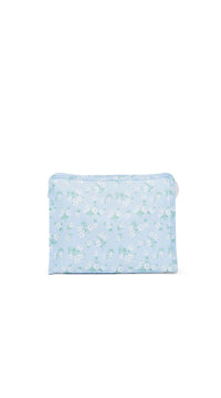 Small pouch with floral pattern on a white background