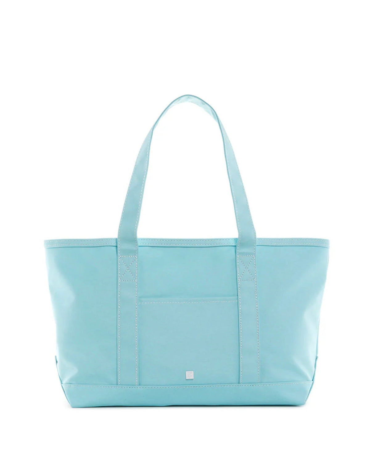 Light blue tote bag on a white background