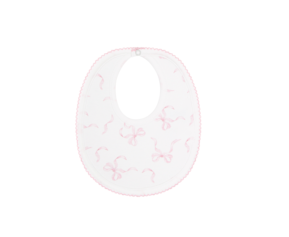 Nella Pima Pink bow bib