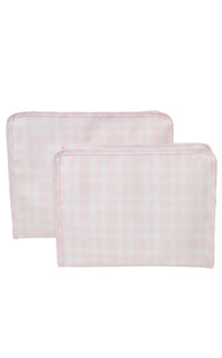 PINK PIMLICO PLAID TRVL ROADIE ON WHITE BACK GROUND