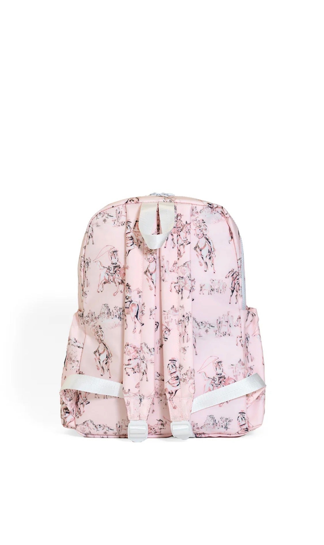 Pink Western backpack on a white background back view