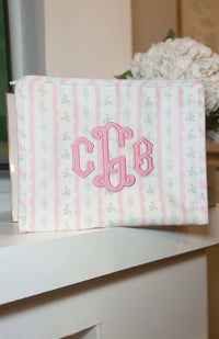 Pink ribbon floral roadie applique