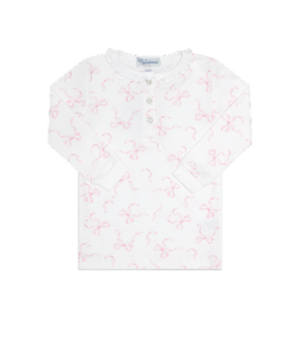 Charming Pink Bow Pajamas