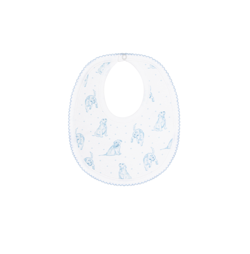 Nella Pima Puppy Love Blue Bib