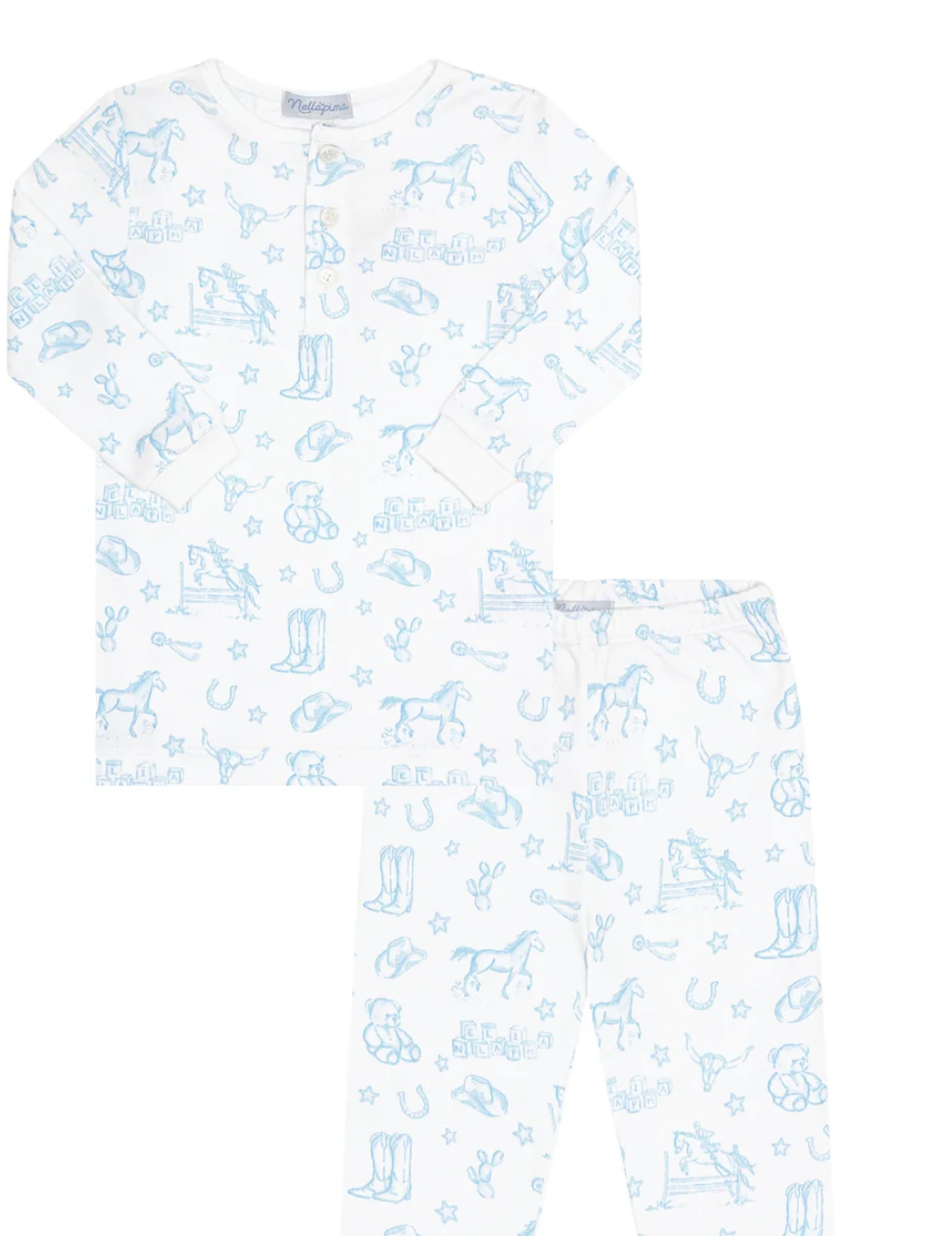 Blue Lone Star Toile Pajamas