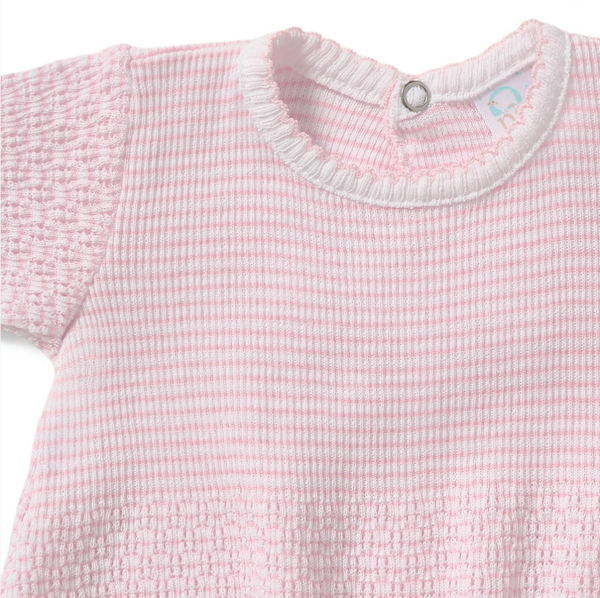 Pink knit ruffle hem bubble by Paty