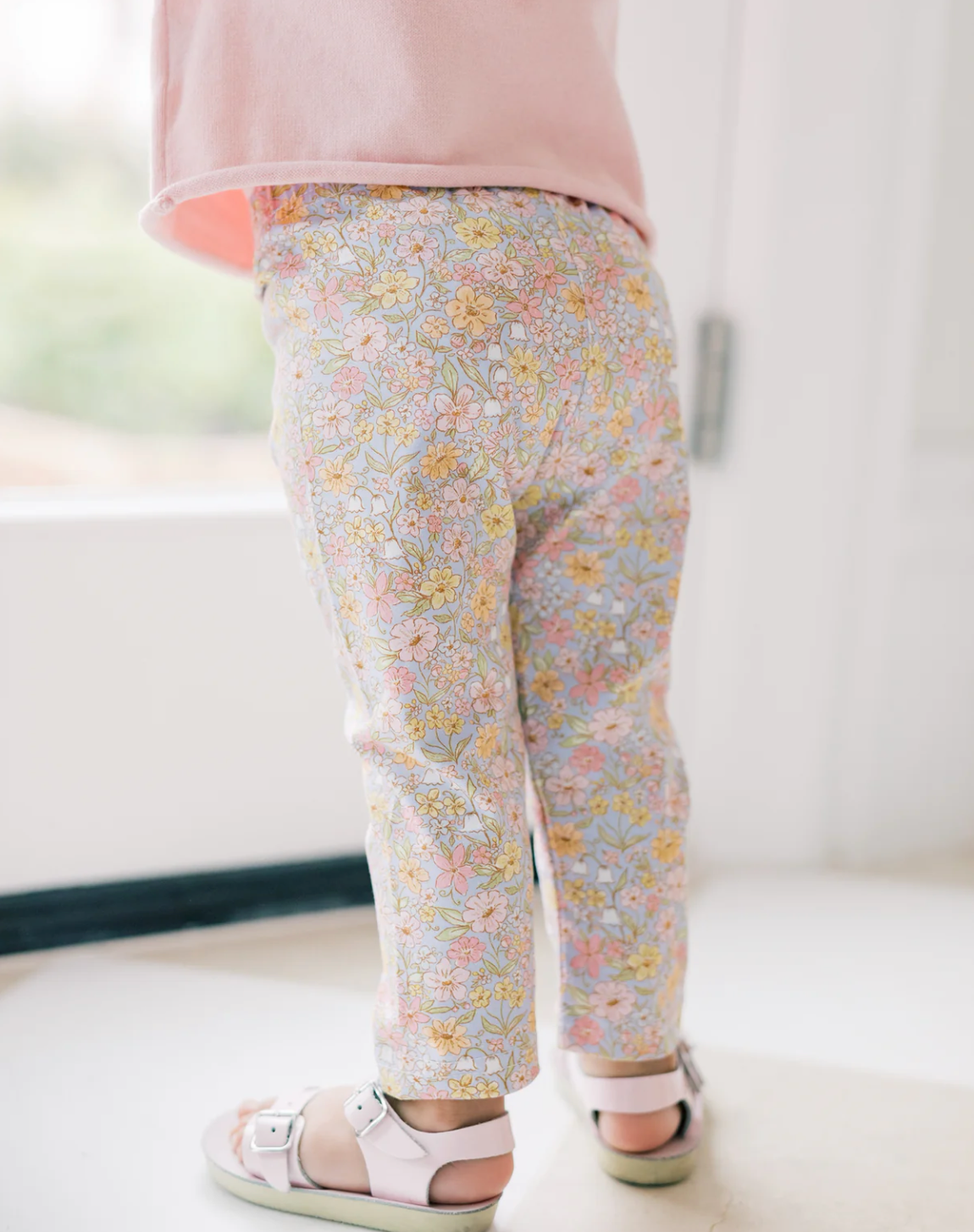 Floral knit cotton leggings- pre order mid october