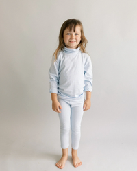 Unisex Light blue and white stripe turtleneck- pre order mid October