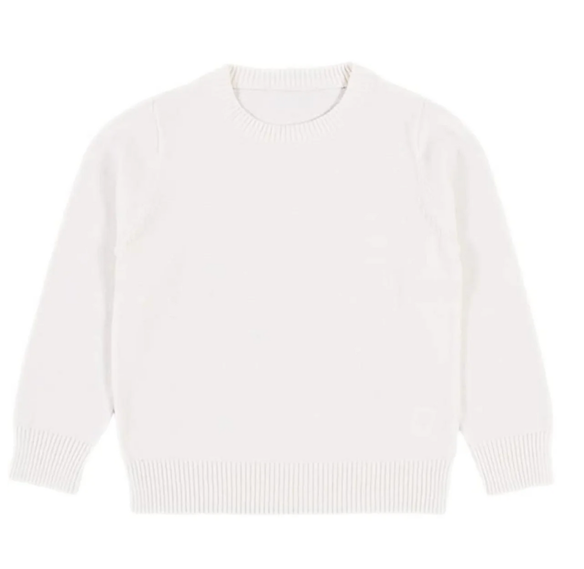 White campure sweater-pre order mid October