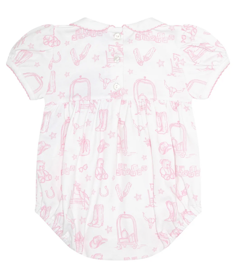 Lone Star Toile Smocked Bubble