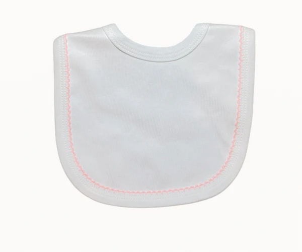 White Picot Trim Bib