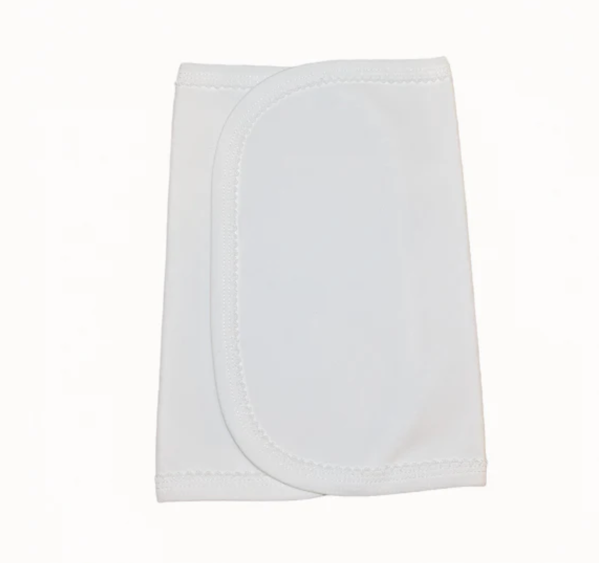 White Picot Trim Burp Cloth