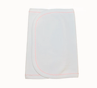 White Picot Trim Burp Cloth