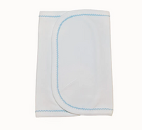 White Picot Trim Burp Cloth