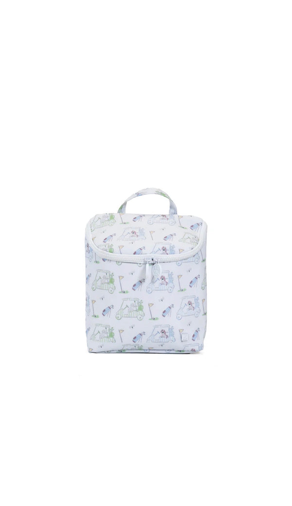 golf Patterned lunch bag on a white background
