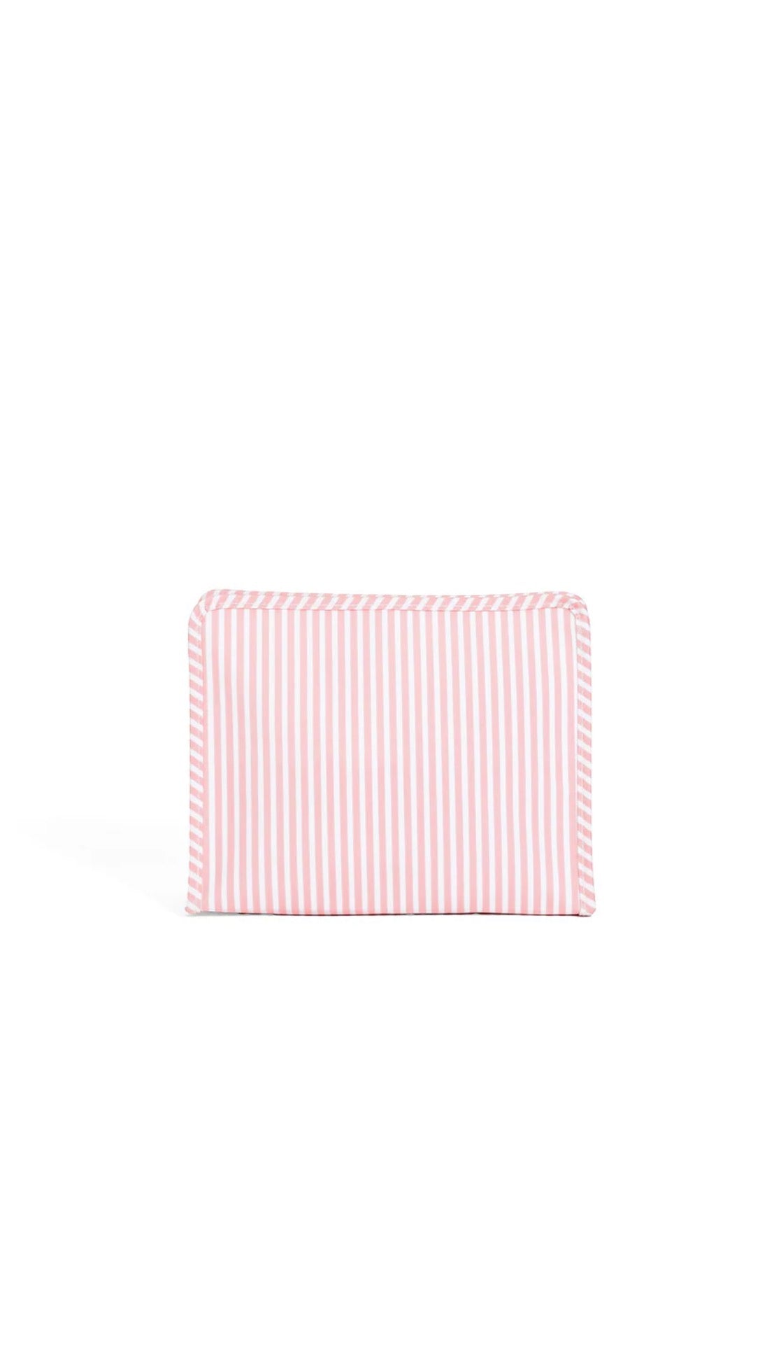 TRVL roadie pink and white striped pattern on a white background