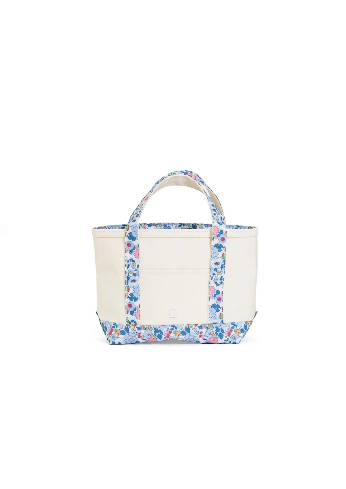 Tote bag with floral pattern on a white background