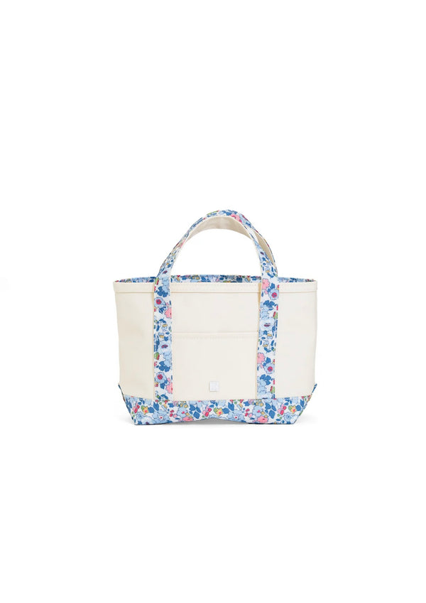 Tote bag with floral pattern on a white background