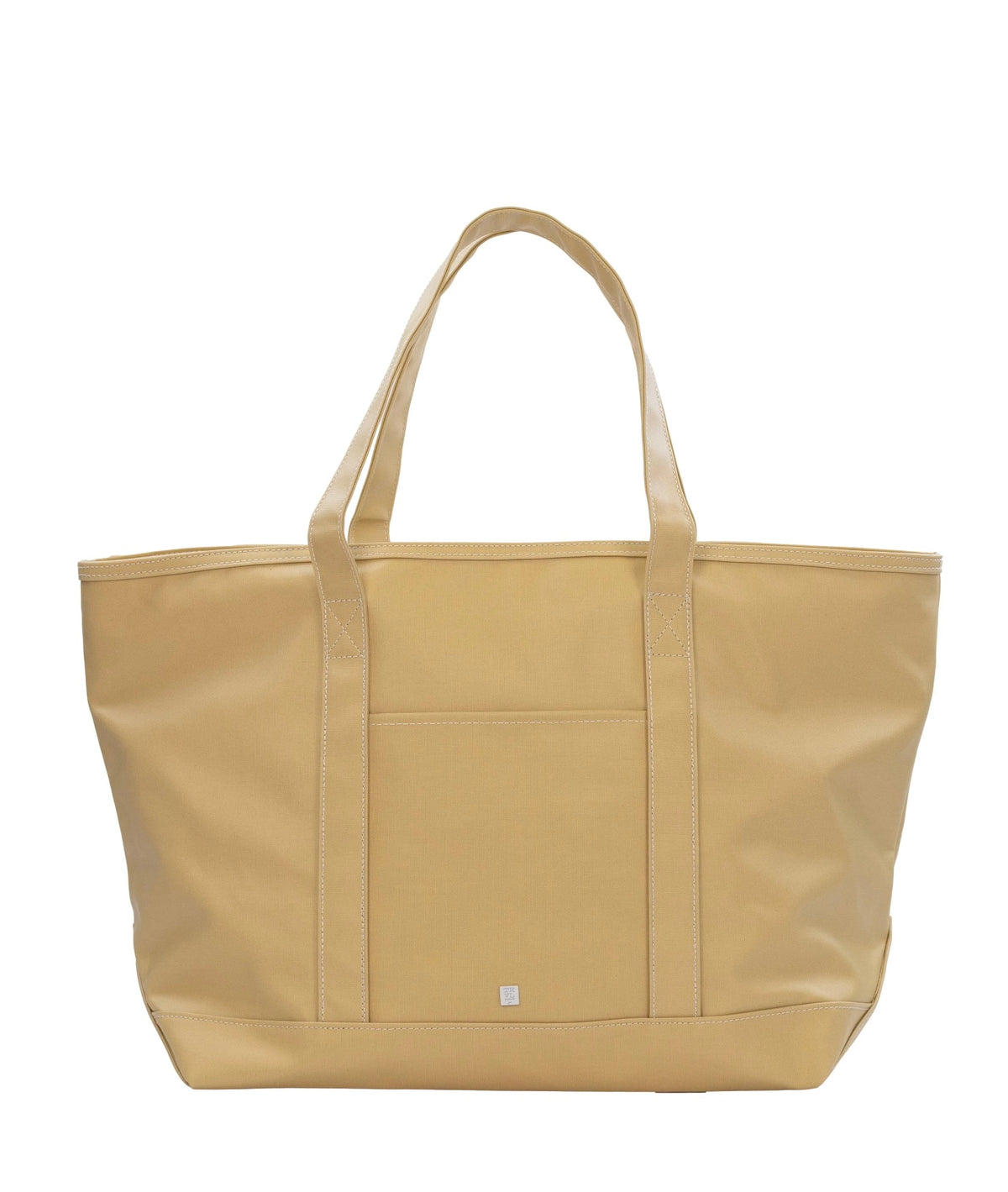 Beige tote bag on a white background