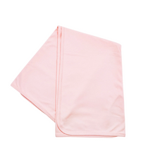 White plain edge baby blanket, available in blue