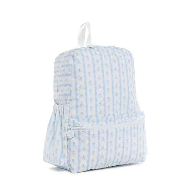 Blue ribbon floral TRVL Backpacker bag