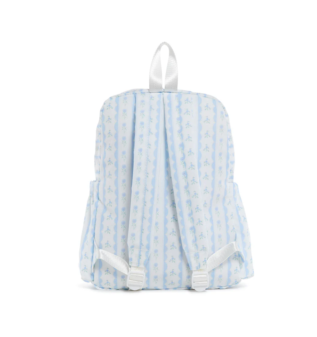 Blue ribbon floral TRVL Backpacker bag
