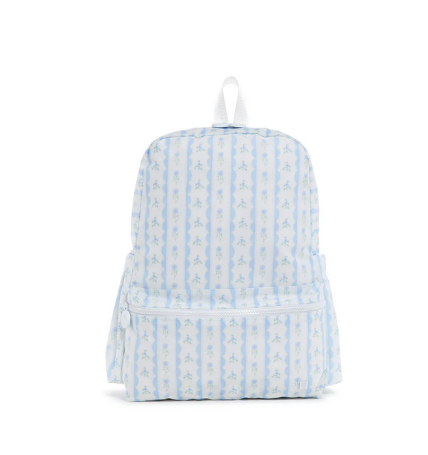 Blue ribbon floral TRVL Backpacker bag