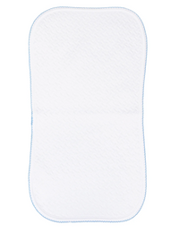 Blue trim basket weave burp cloth for baby