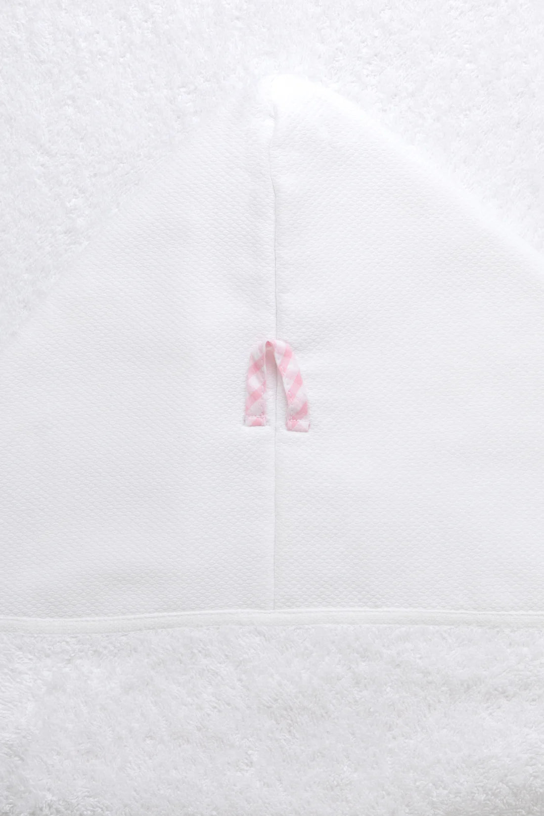 Pink bow print hooded towel for kids