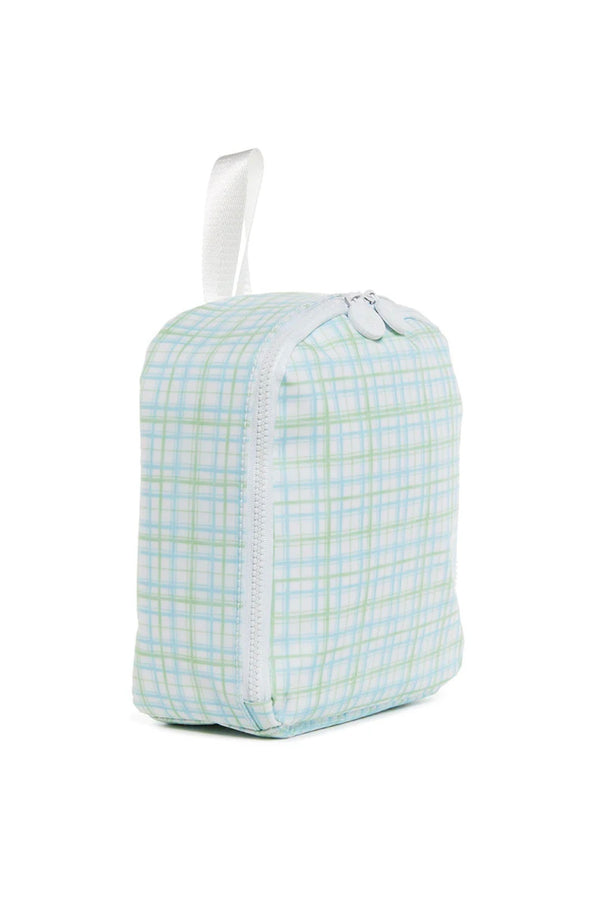 Green plaid TRVL Bring It lunch bag