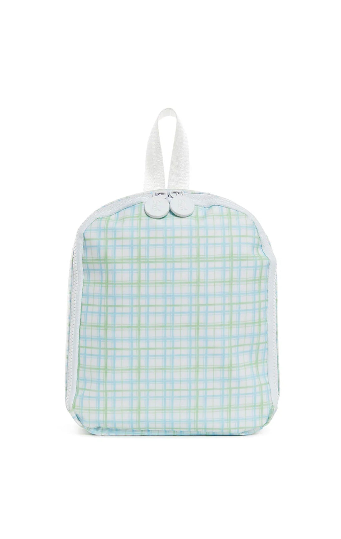Green plaid TRVL Bring It lunch bag