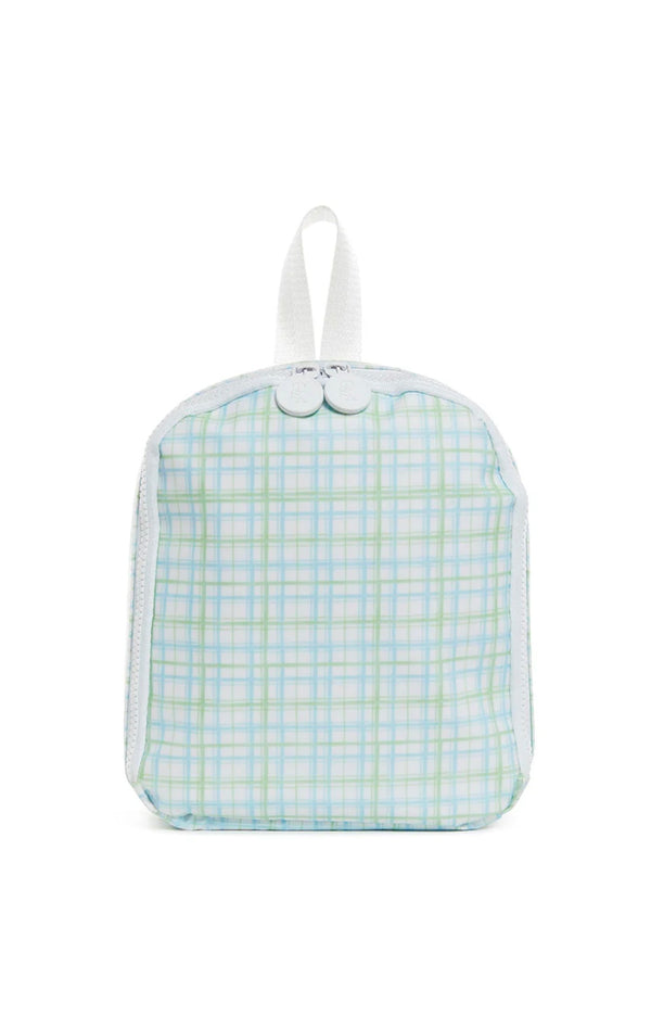 Green plaid TRVL Bring It lunch bag
