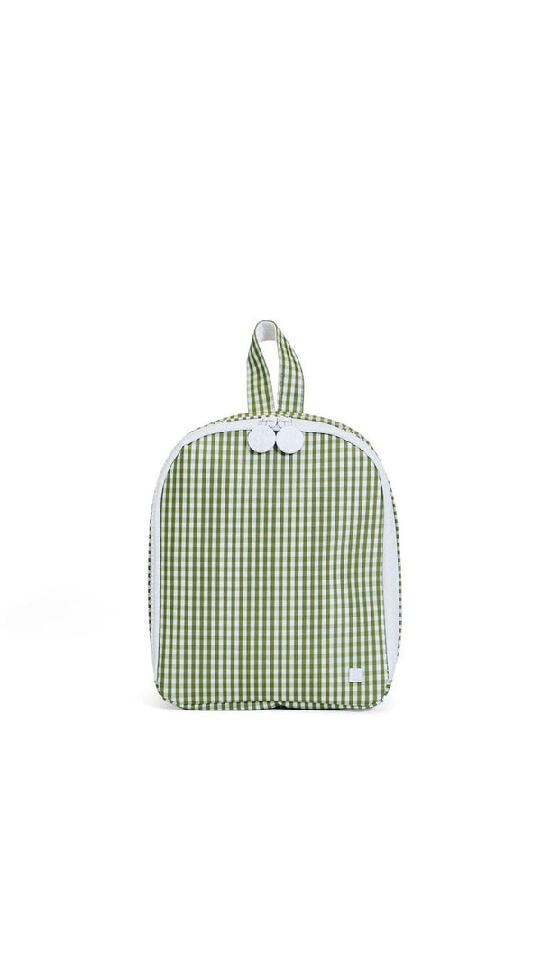 Moss green gingham TRVL Bring It lunch bag
